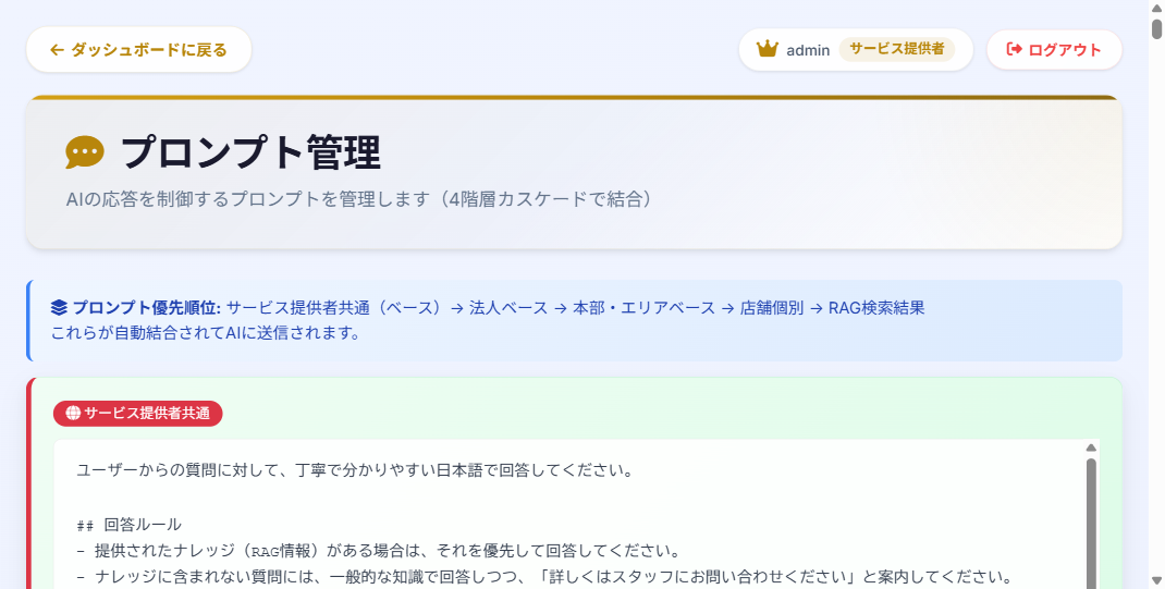 プロンプト管理